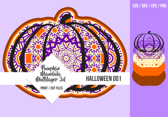 3D Pumpkin Mandala: Your Instant Halloween Design Kit