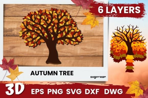 Bringing Depth to Fall Crafts with 3D Autumn Tree SVG Bundles