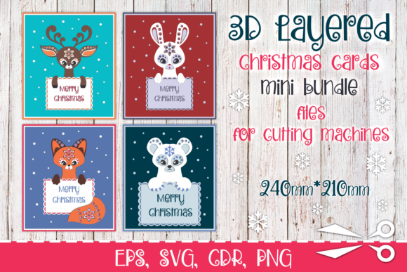 Bringing Holiday Magic to Life with a 3D Layered Christmas Cards Bundle