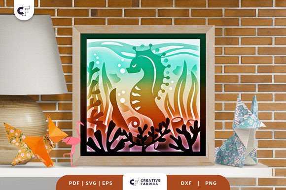 Bringing the Ocean to Life with a Seahorse Underwater 3D Shadow Box