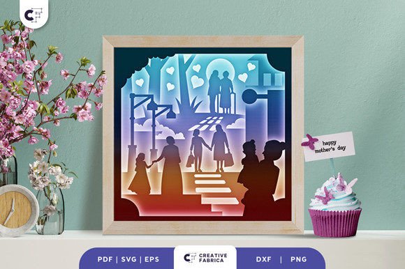 Celebrating the Bond with a Mom and Daughter 3D Shadow Box Papercut