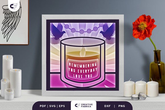 Crafting Comfort: Bringing Memories to Life with the Memory Candle 3D Layered Paper Cut SVG