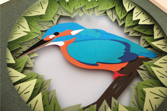 Crafting Depth: Integrating the Kingfisher Bird 3D Shadow Box Template into Your Creative Workflow