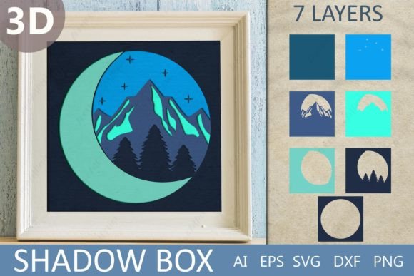 Crafting Depth: The 3D Layered Papercut Mountain