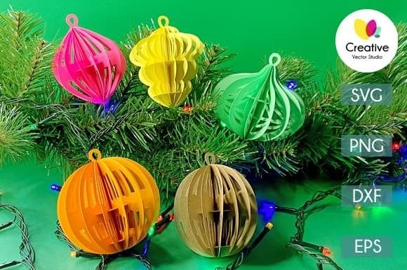 Crafting Dimensional Holiday Decor with the 3D Christmas Ball SVG Bundle