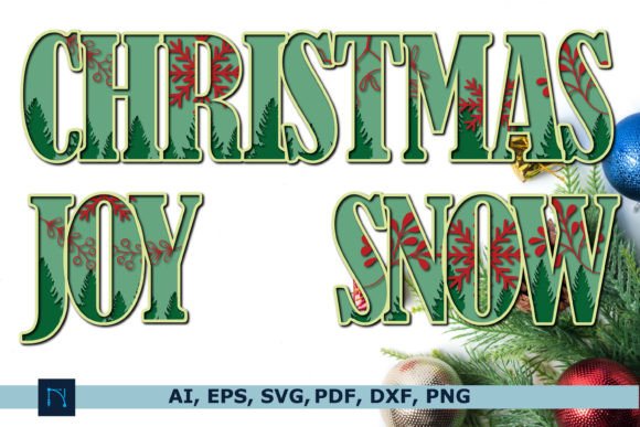 Crafting Festive Depth with the 3D Christmas, Snow, Joy Alphabet Bundle