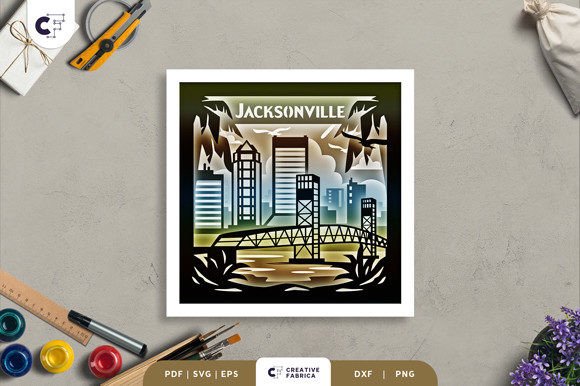 Creating Depth and Dimension with the Jacksonville Landmark 3D Shadow Box
