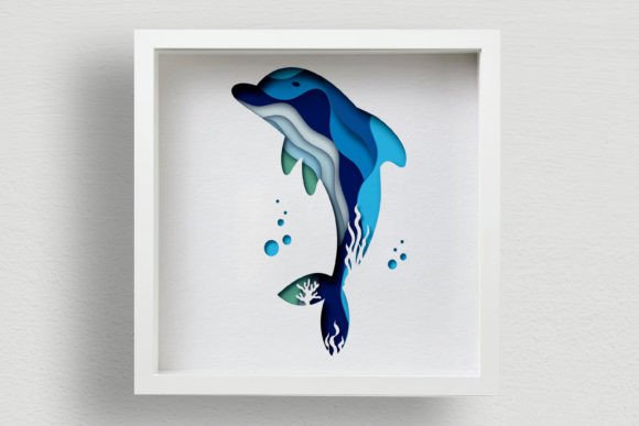Creating Stunning Depth with 3D Dolphin Shadow Box SVG and Papercut Designs
