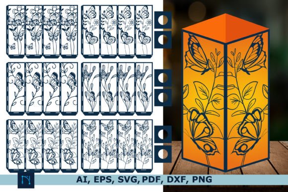 Elevate Designs with 3D Lantern & Butterfly SVGs