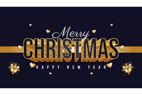 Elevate Your Holiday Branding with a Premium Christmas Greeting Banner Featuring 3D Text