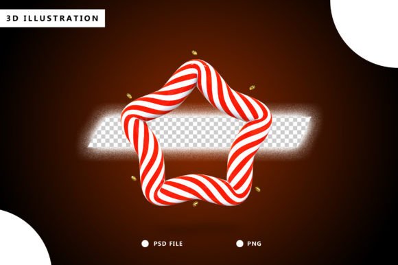 Elevate Your Holiday Projects with a Unique Candy Cane Star for Christmas 3D Design