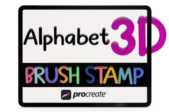 Elevating Digital Design with the Procreate Brush Stamp - 3D Alphabet