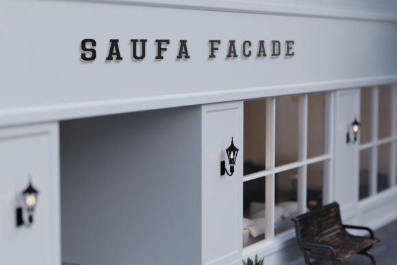 Elevating Your Brand with a 3d Black Logo Mockup Facade Sign
