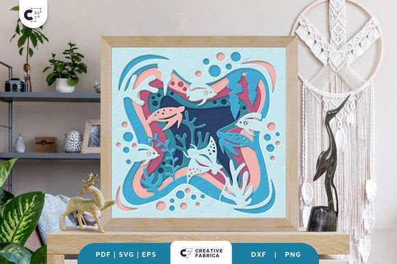 Evaluating the Ocean Animal 3D Shadow Box Paper Cut for Crafting Projects