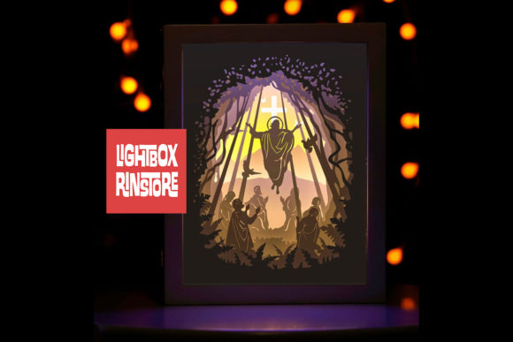 Illuminating Faith: Crafting a Modern Ascension Day 3D Paper Cut Lightbox