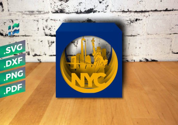 New York Paper Cut 3D Shadow Box SVG Guide