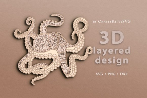 Strategic Design Execution with the Octopus Tentacles 3D Layered SVG File