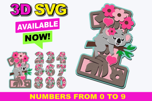 Unlocking Creative Potential: A Guide to Baby Koala Numbers 3D SVG Files for Crafters